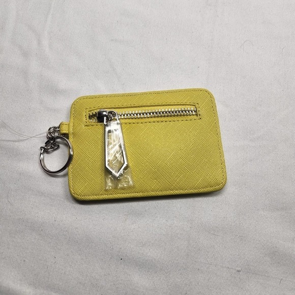 Nine West Credit Card License Holder Key Chain NWOT Yellow - Picture 3 of 5